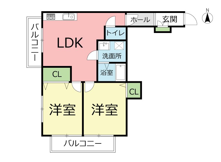 パインツリー港南台 202号室 間取り