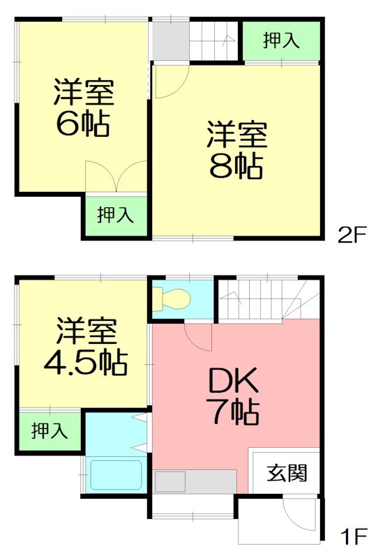 テラスハウス山崎 1号室 間取り