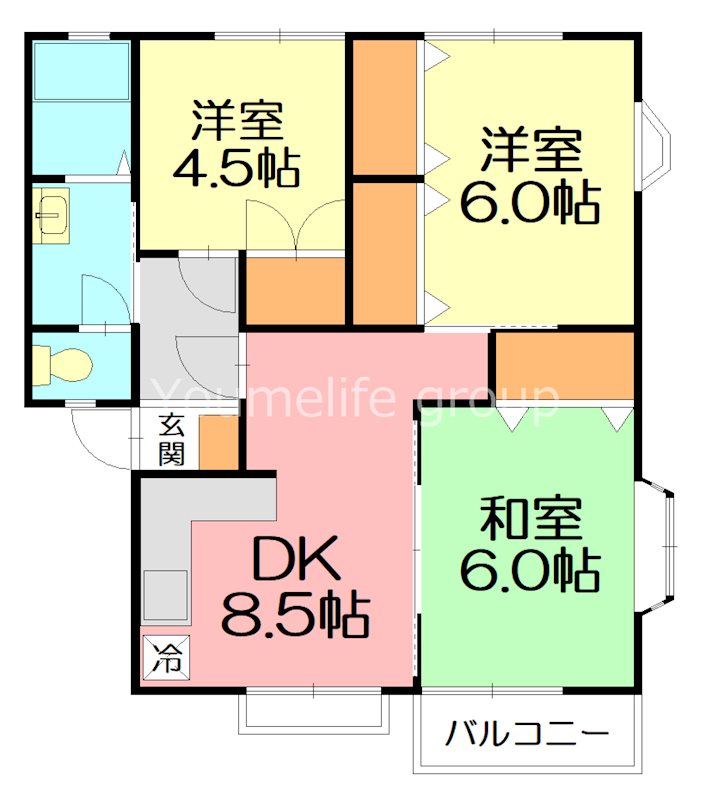 フローラルハイツ 201号室 間取り