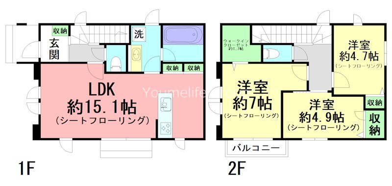（仮称）茅ヶ崎市ひばりが丘計画 間取り