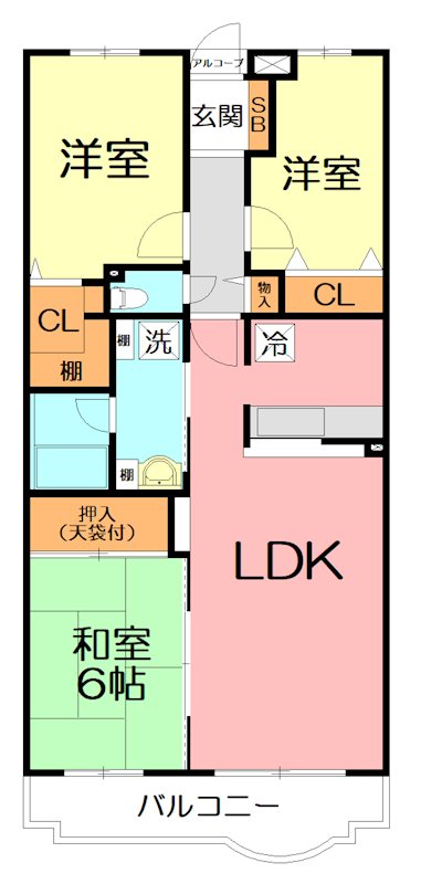 メゾンベール壱番館 505号室 間取り