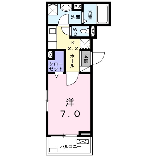 サニーレジデンス 201号室 間取り
