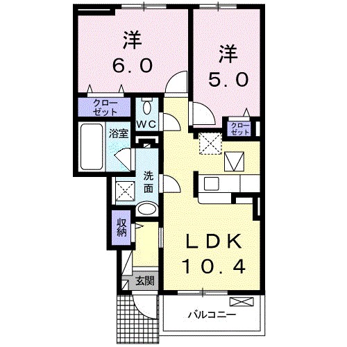 パストラル１ 102号室 間取り