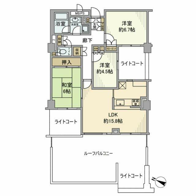 グランドメゾン上永谷 407号室 間取り