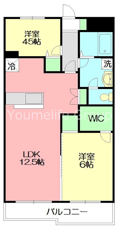 パラシオン栄昇  Ａ401号室 間取り