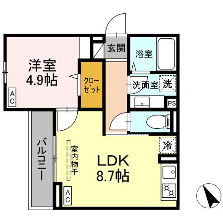 リベラマーロⅣ 205号室 間取り
