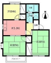 クレストハイム2  105号室 間取り
