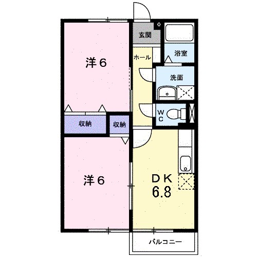 メイデンハイム 203号室 間取り