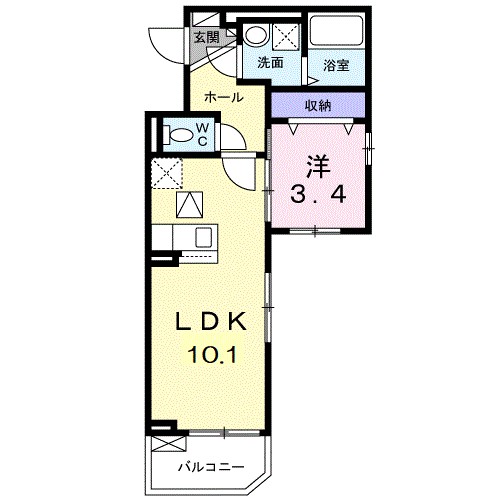 Ｍ・Ｔ・Ｋレストハイツ 101号室 間取り