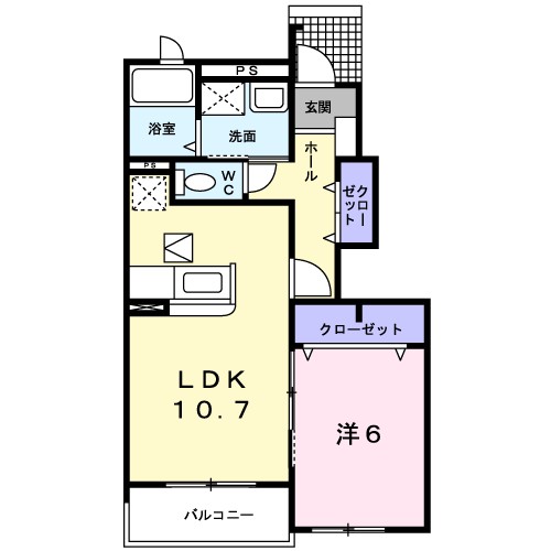 ショコラⅢ 102号室 間取り