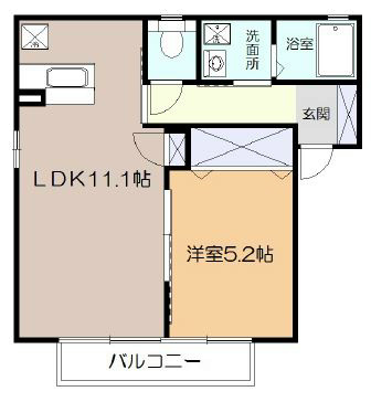 サニーフラットＫ 102号室 間取り