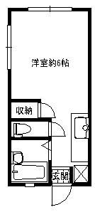 べルージュＫ３ 1-A号室 間取り