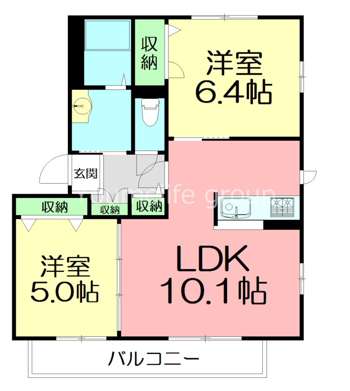 グランＫコート　Ｆ 00202号室 間取り
