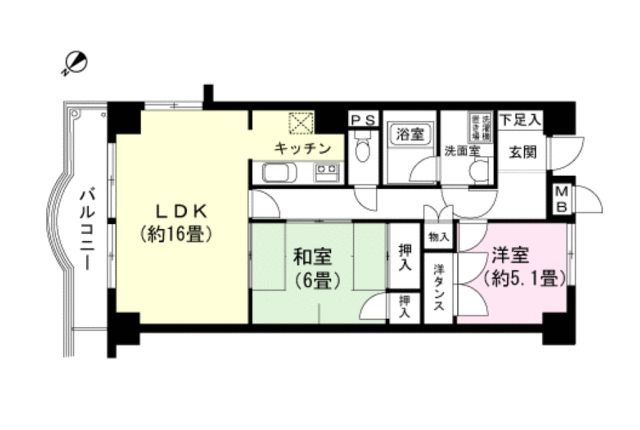 エクセレントプラザ湯河原六番館 102号室 間取り