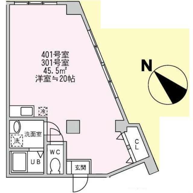 第２８明智ビル 401号室 間取り