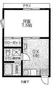稲垣ハイツ 101号室 間取り