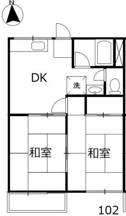 グリーンハイツ 102号室 間取り