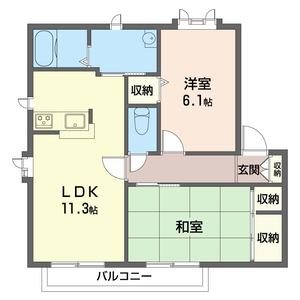 マーブルＡ 202号室 間取り