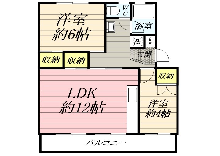 東高森団地11号棟 206号室 間取り