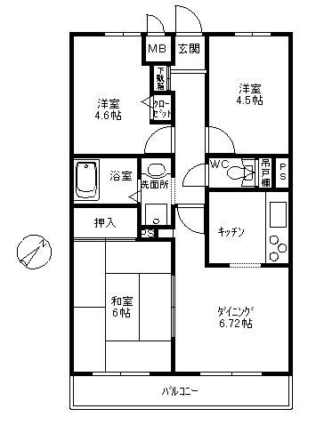 シティコープ藤沢 202号室 間取り