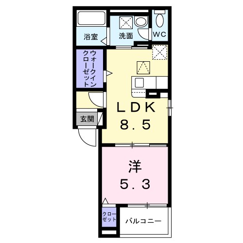 桜山３丁目アパート 102号室 間取り