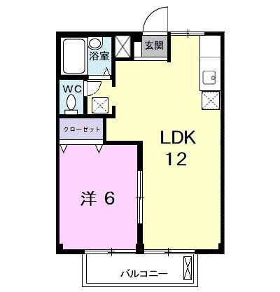 ラインハイツ 202号室 間取り