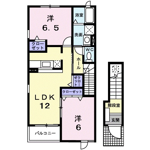 ベルメゾン参番館 201号室 間取り