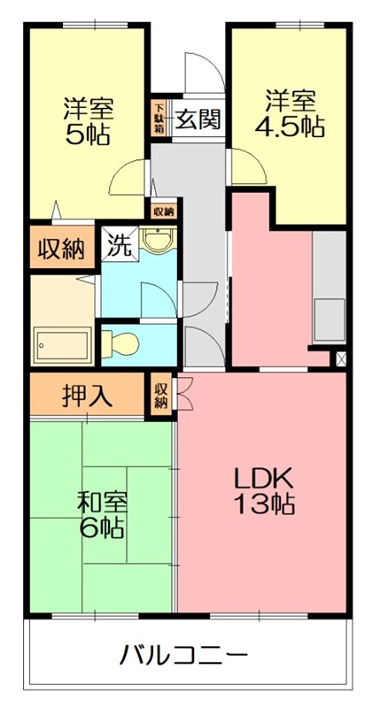 ノースバレー 404号室 間取り