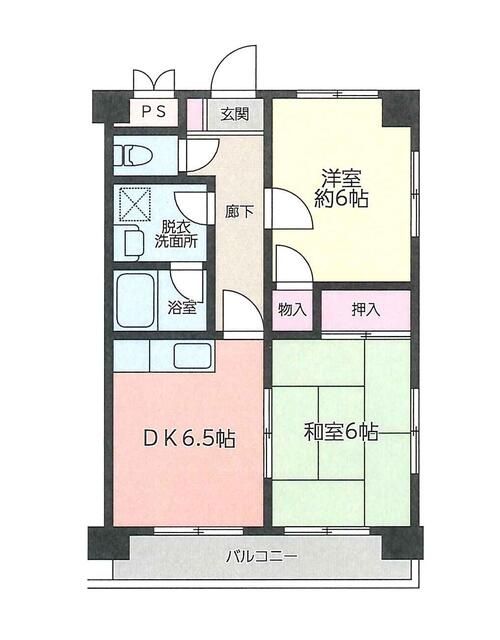 フジスカイ八千代 201号室 間取り