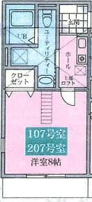 ベルメール湘南辻堂 207号室 間取り