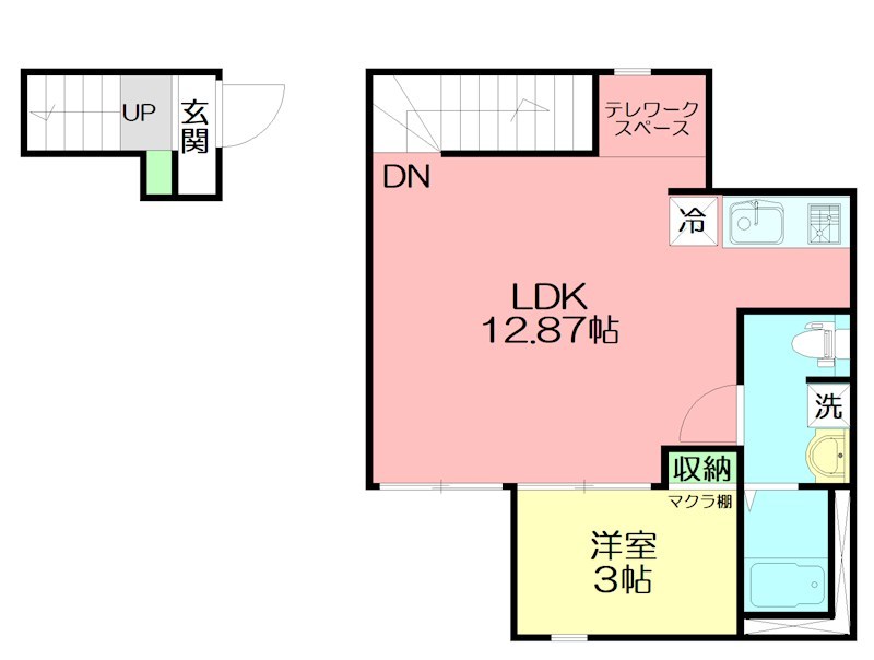 リチェルカ東海岸 202号室 間取り