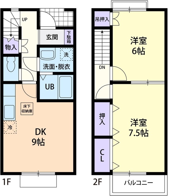 TENDER Ⅲ 102号室 間取り