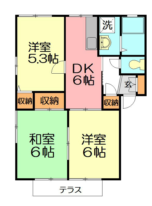 プレミールせきね 201号室 間取り
