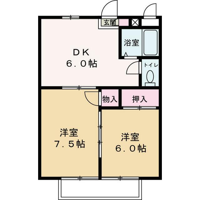 シティー堂山Ｂ B106号室 間取り