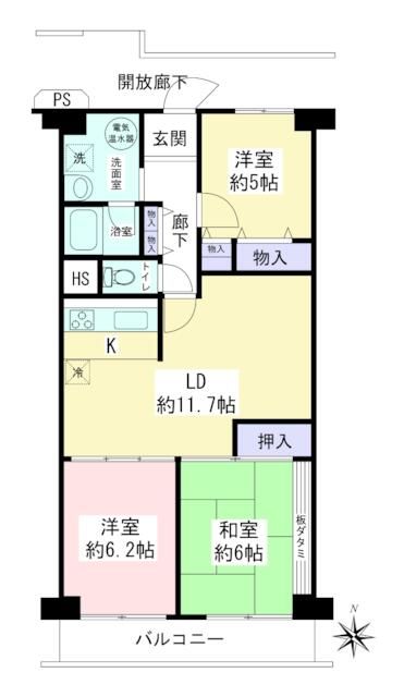 ユニハイム本厚木 704号室 間取り