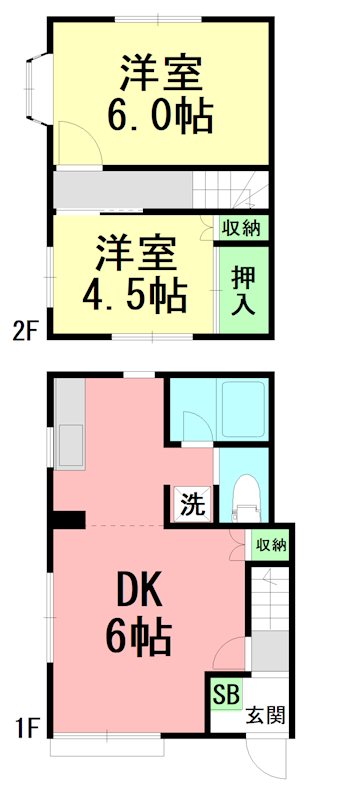 大嶋ハイツ 102号室 間取り