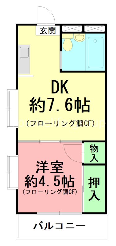マリンピア茅ヶ崎 208号室 間取り