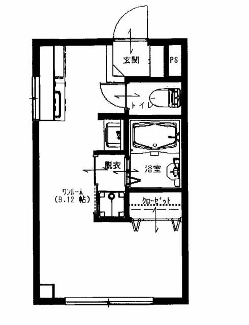 パシフィック湘南 308号室 間取り