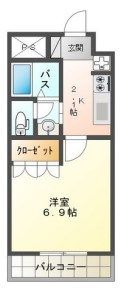 ユニテ＠中原 203号室 間取り