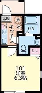 カサ・ソラールさがみ野 301号室 間取り