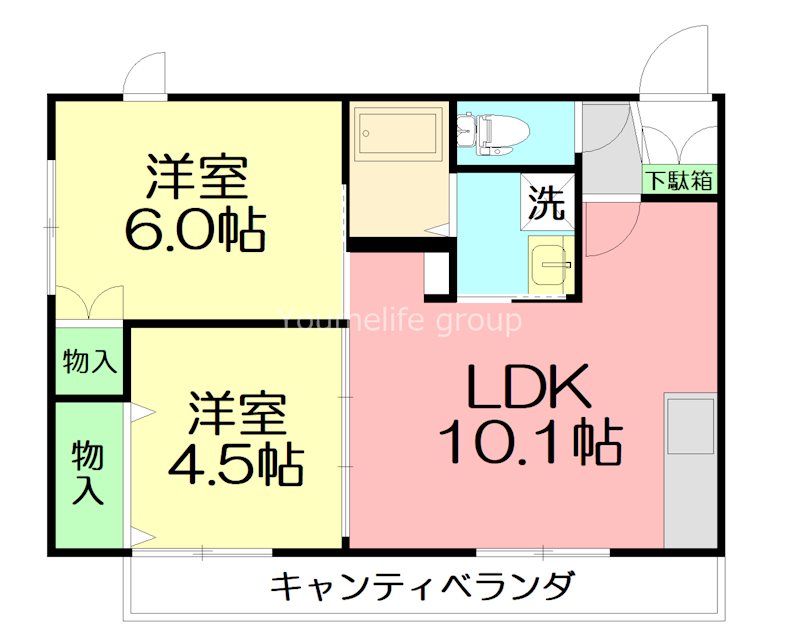 エストレージャ開成 103号室 間取り