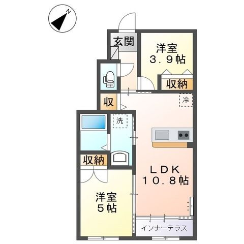 厚木市鳶尾新築アパート 101号室 間取り