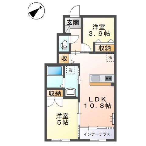 厚木市鳶尾新築アパート 間取り