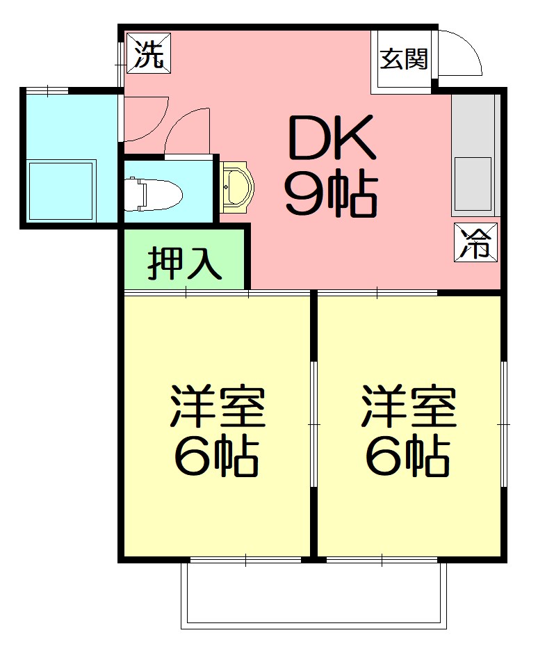 メゾン八坂 202号室 間取り