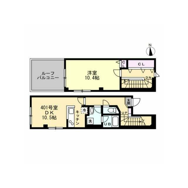 Ｔ＆Ｆ本厚木ビル 401号室 間取り