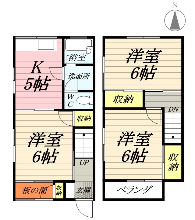 高野ハイツⅡ 1号室 間取り