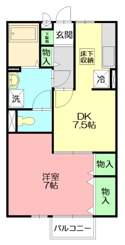 ハイネスＫ 103号室 間取り