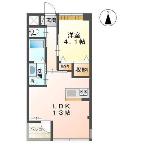 クレスタ 201号室 間取り