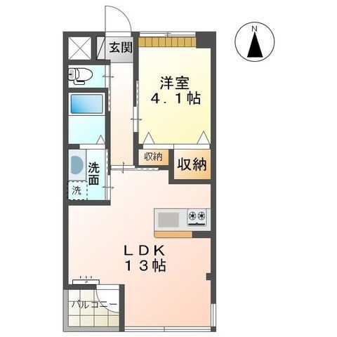 クレスタ 201号室 間取り