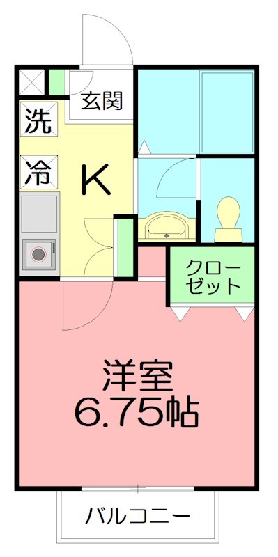 クオーレ 203号室 間取り